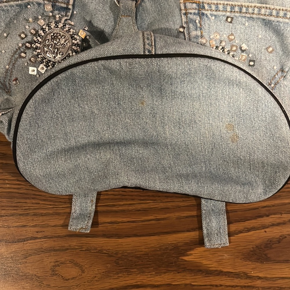 Hand Made Jean backpack - Picture 6 of 9